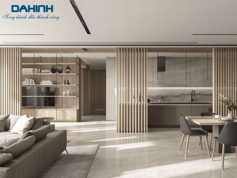 Vách ngăn phòng khách và bếp Vách ngăn phòng khách và bếp